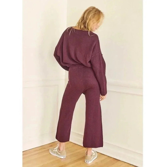NWT Free People Hailee Sweater Set in Mulberry Red - Picture 2 of 10